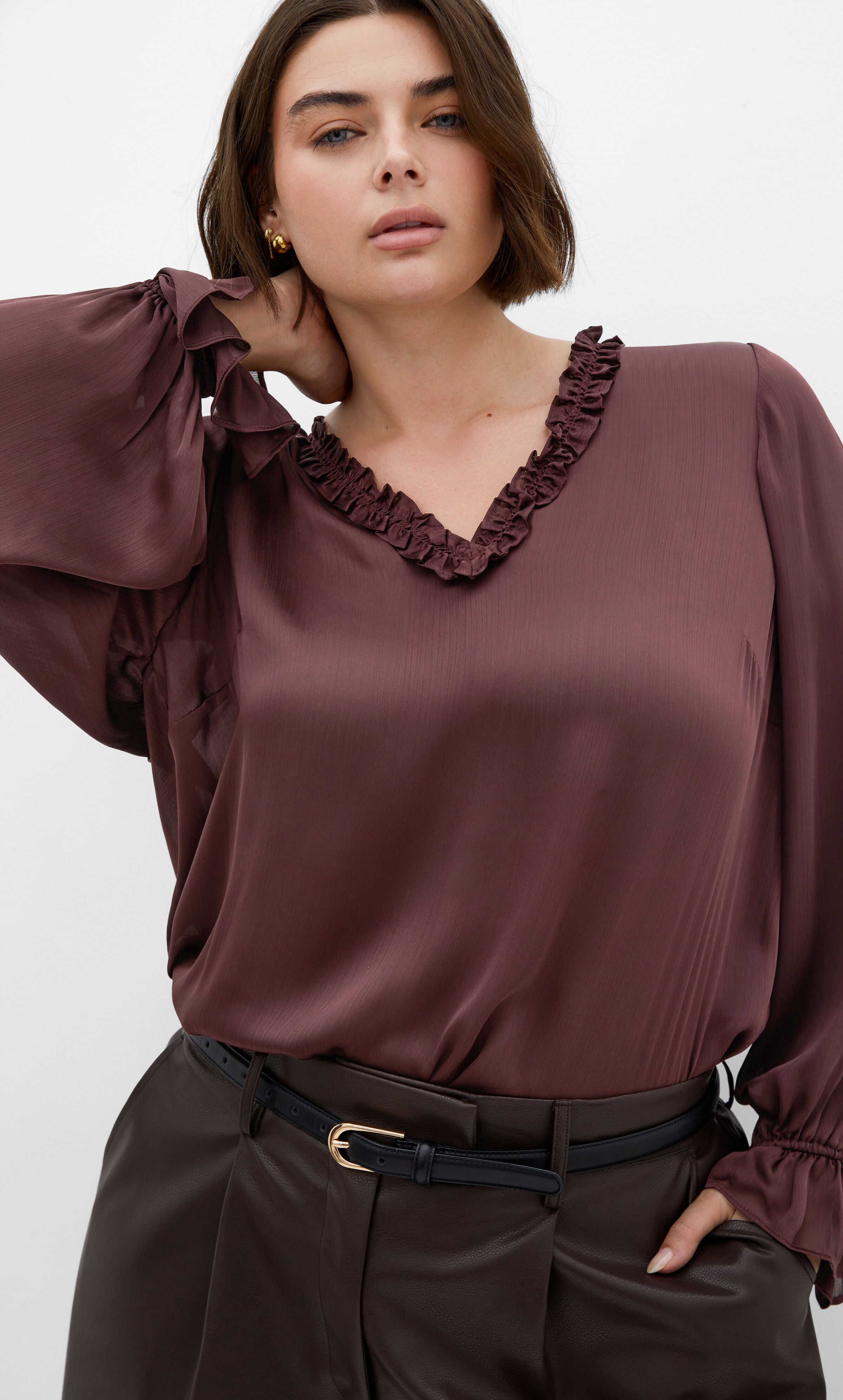 Maia Top - spiced plum, PURPLE, hi-res image number 0