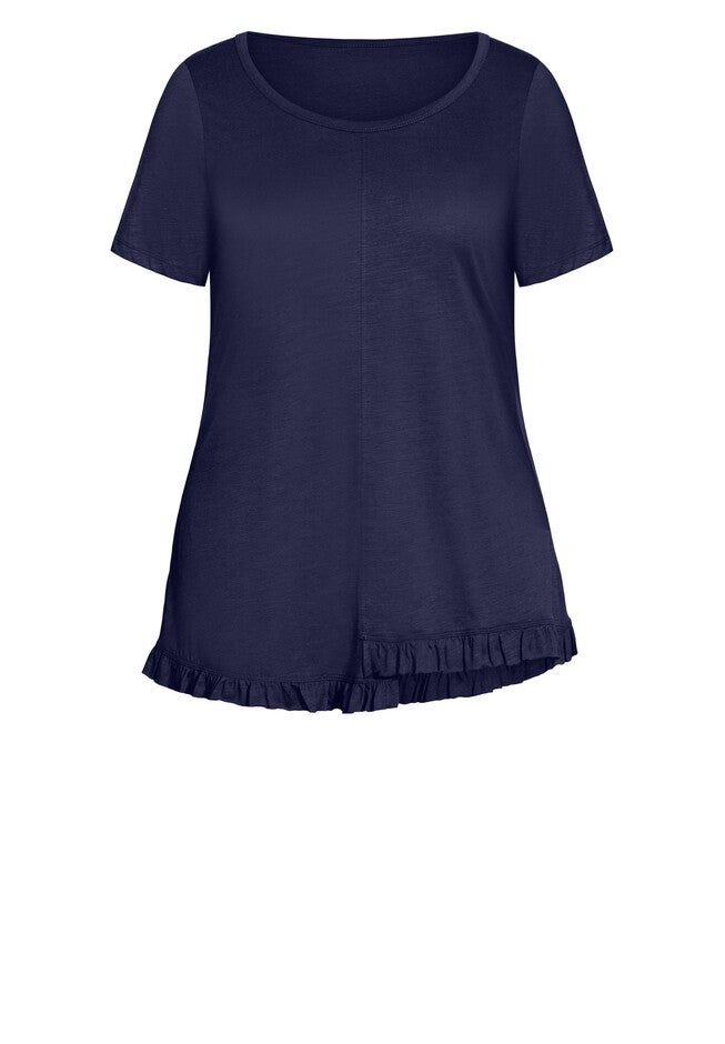 Mae Ruffle Top, WHITE, alternate image number null