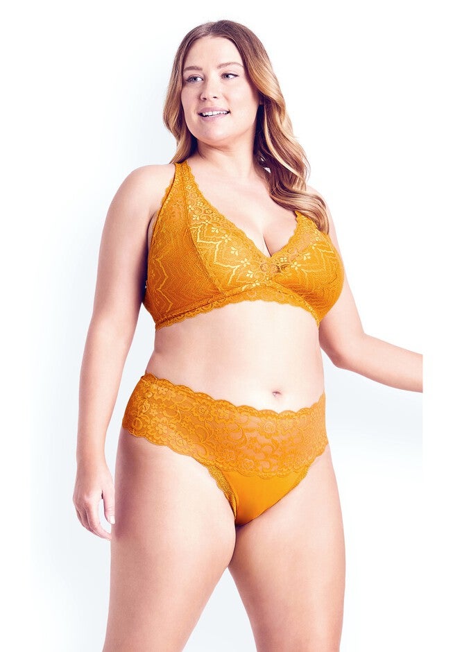 Racer Back Bralette - marigold, ORANGE, hi-res image number 0