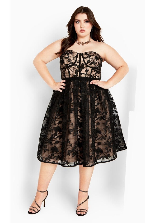 Angeline Dress - black, BLACK, on-hover image number null