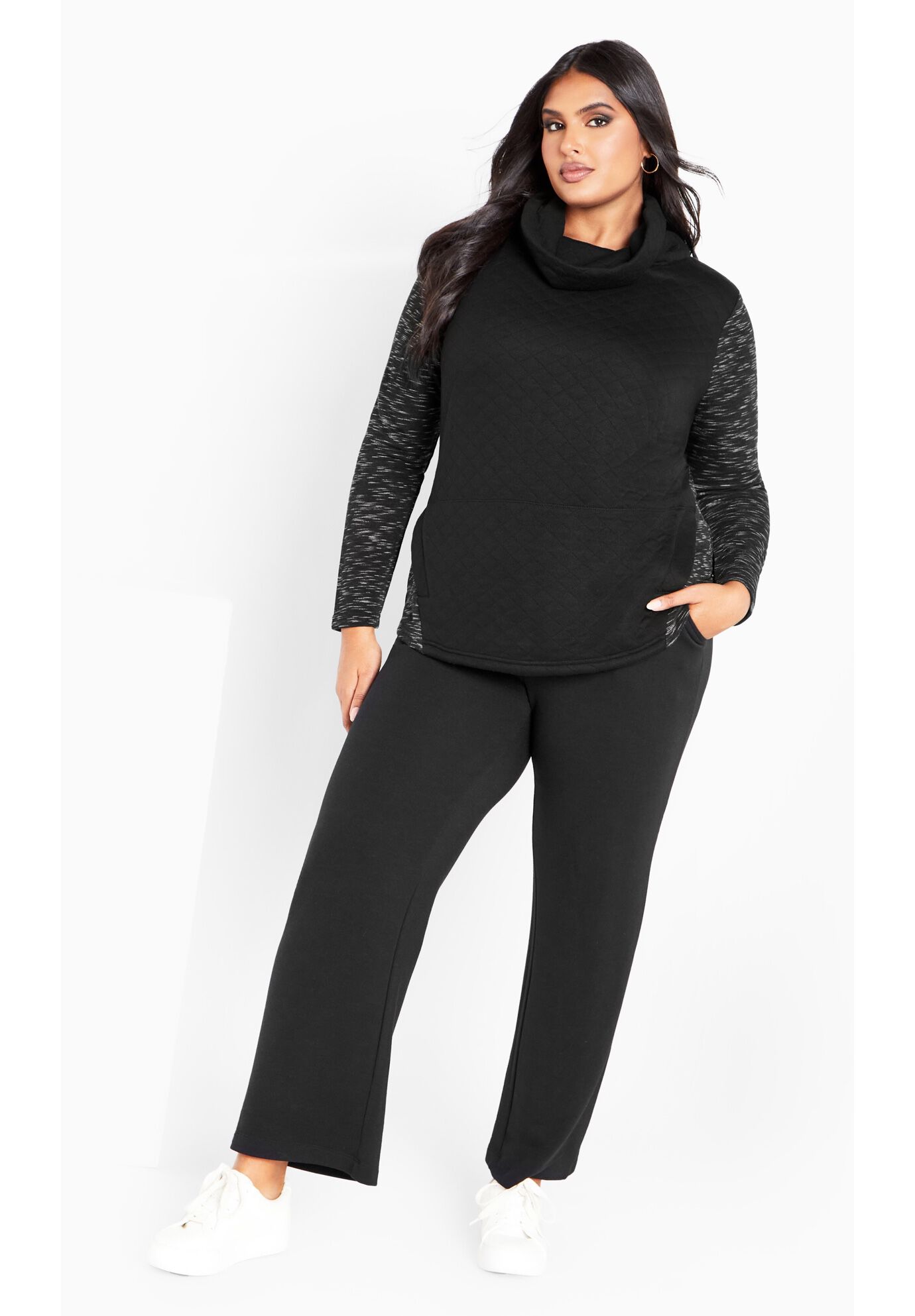 Sunday Sweat Top, BLACK, alternate image number 2