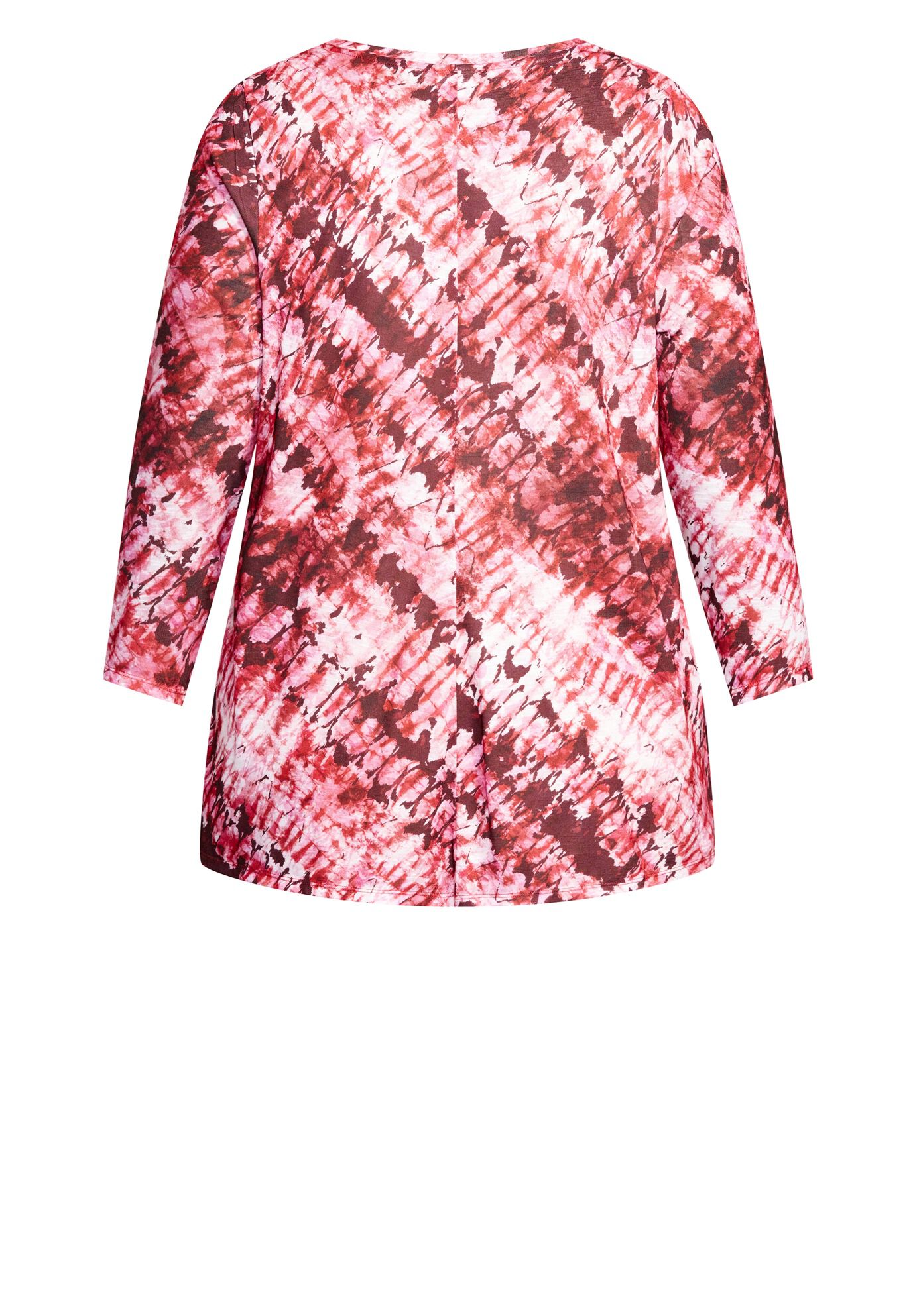 Tie Dye Print Top, PINK TRIBE TIE DYE, alternate image number 5