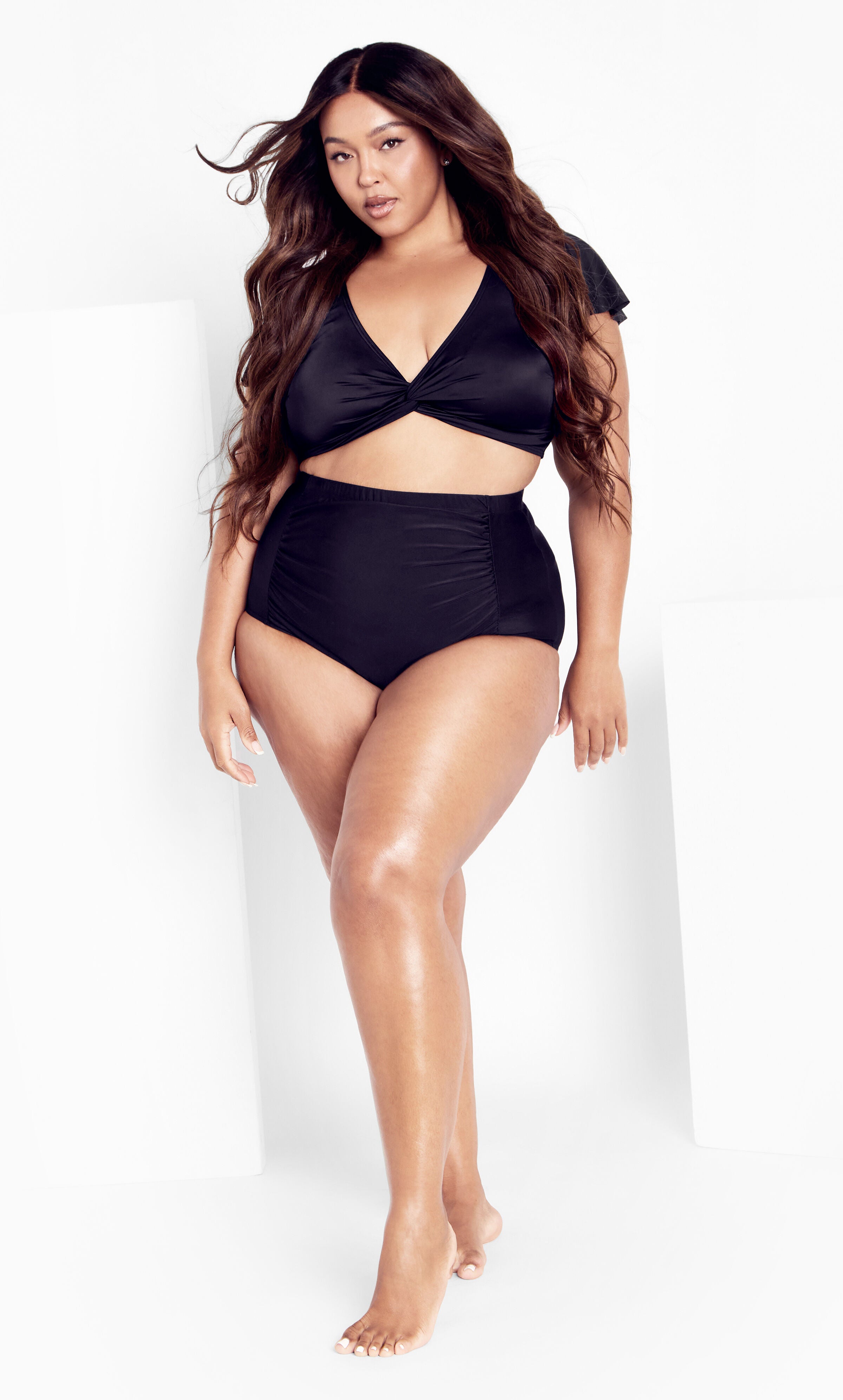 Ingrid Cap Sleeve Top - black, BLACK, alternate image number 2