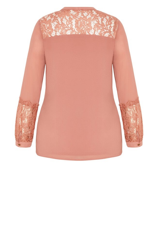 Mysterious Lace Top - papaya, ORANGE, alternate image number null