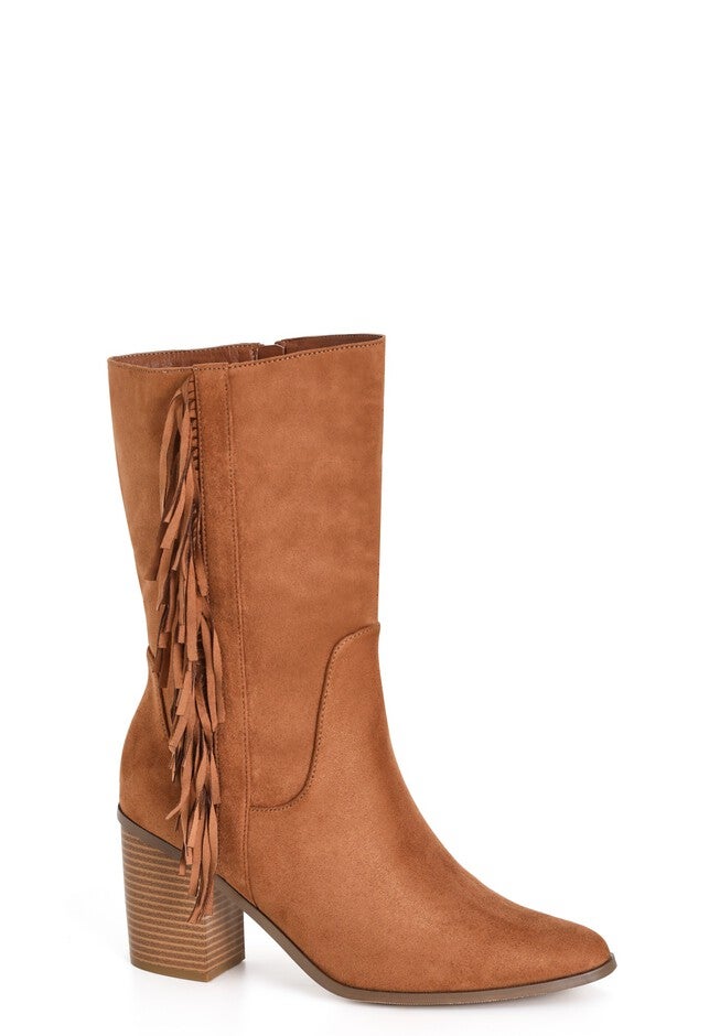 WIDE FIT Tassel Mid Boot - tan, BROWN, hi-res image number null