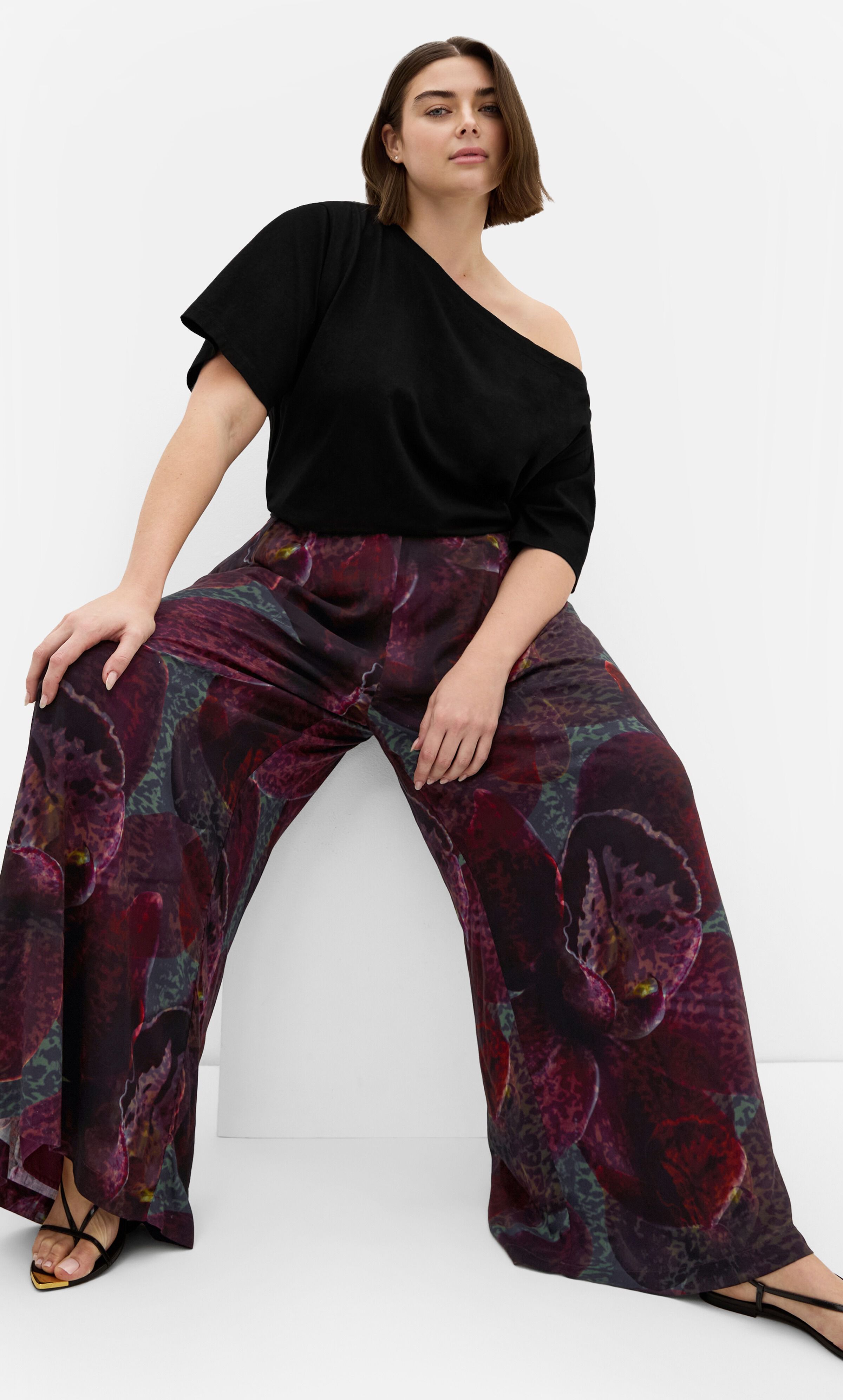 Piper Orchid Print Wide Leg Pant