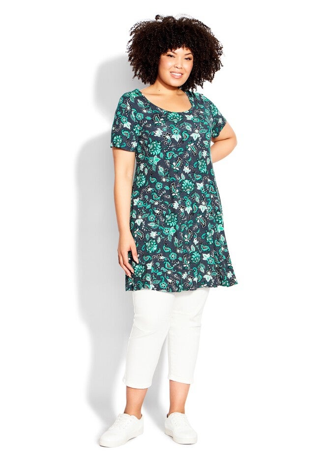 Love Swing Print Tunic, JACOBEAN NAVY, on-hover image number null