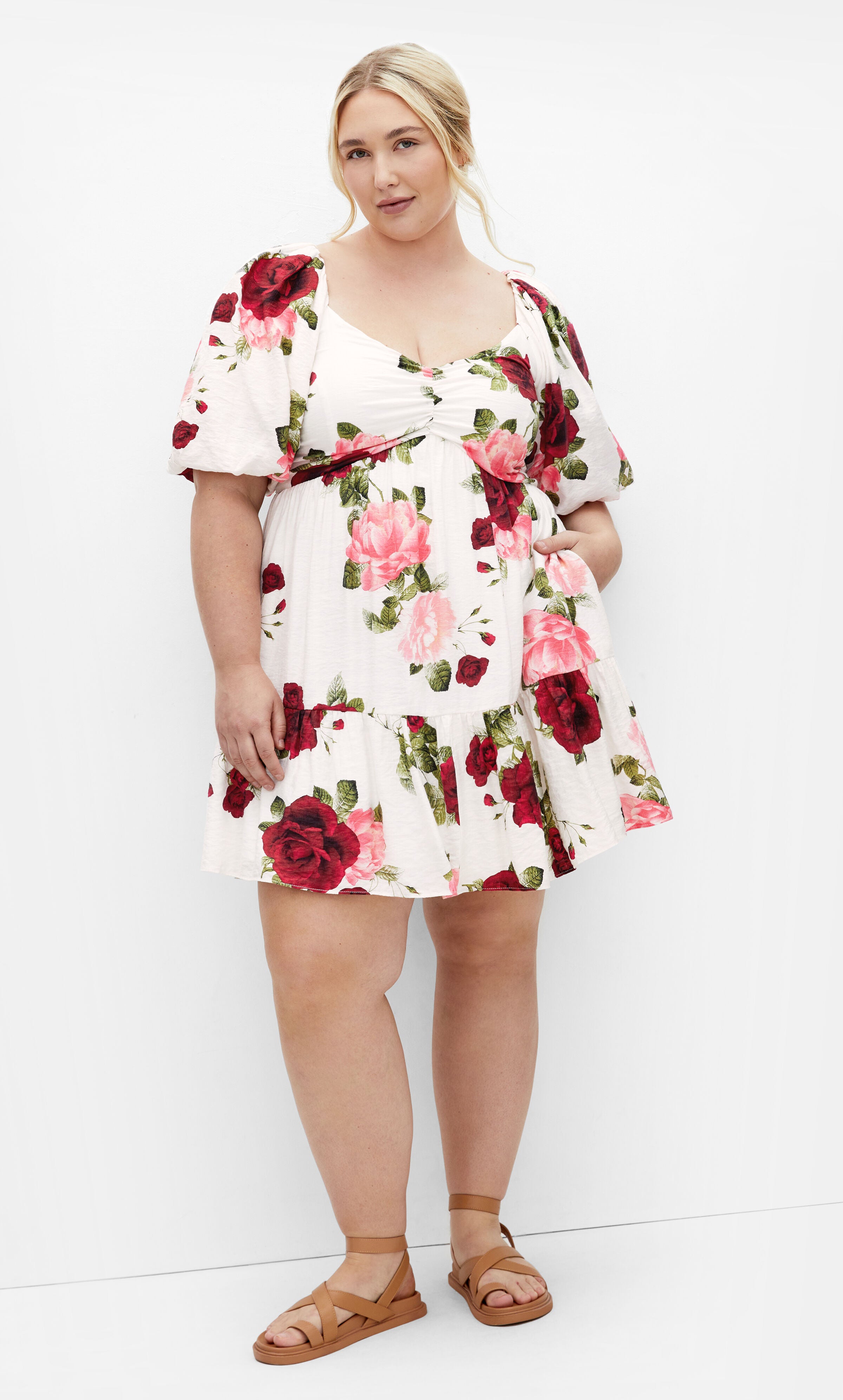 Mindy Rose Dress -print, BEIGE, hi-res image number 0