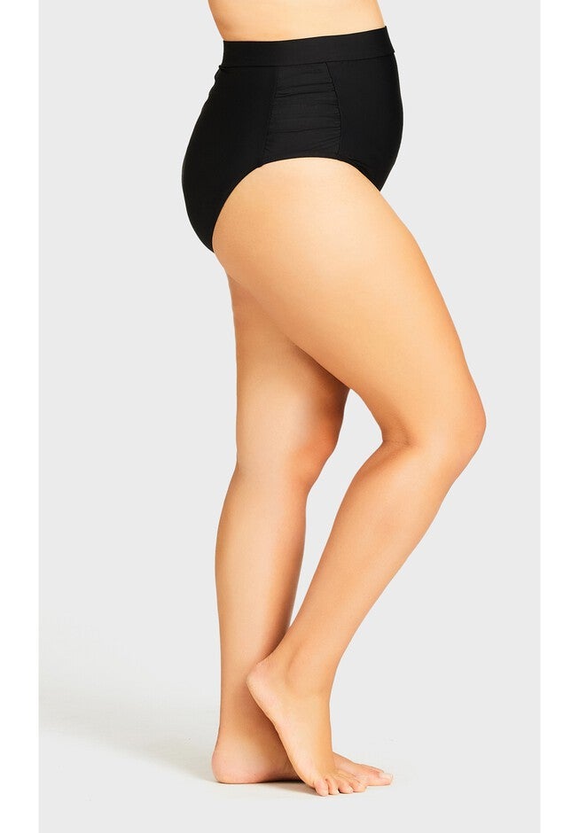 High Waist Swim Brief, BLACK, alternate image number 6
