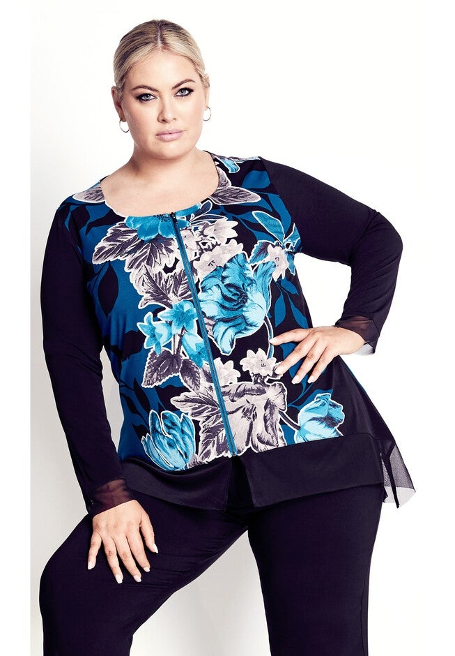 Chelsea Zip Front Top, EMERALD, alternate image number null