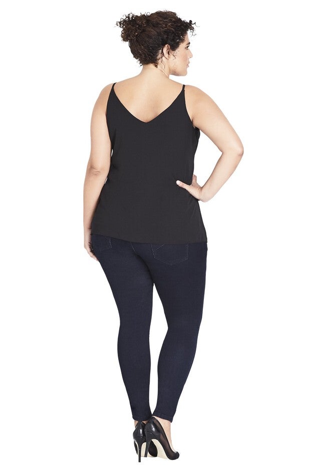 Asha Short Skinny Jean - dark denim, BLUE, on-hover image number 1
