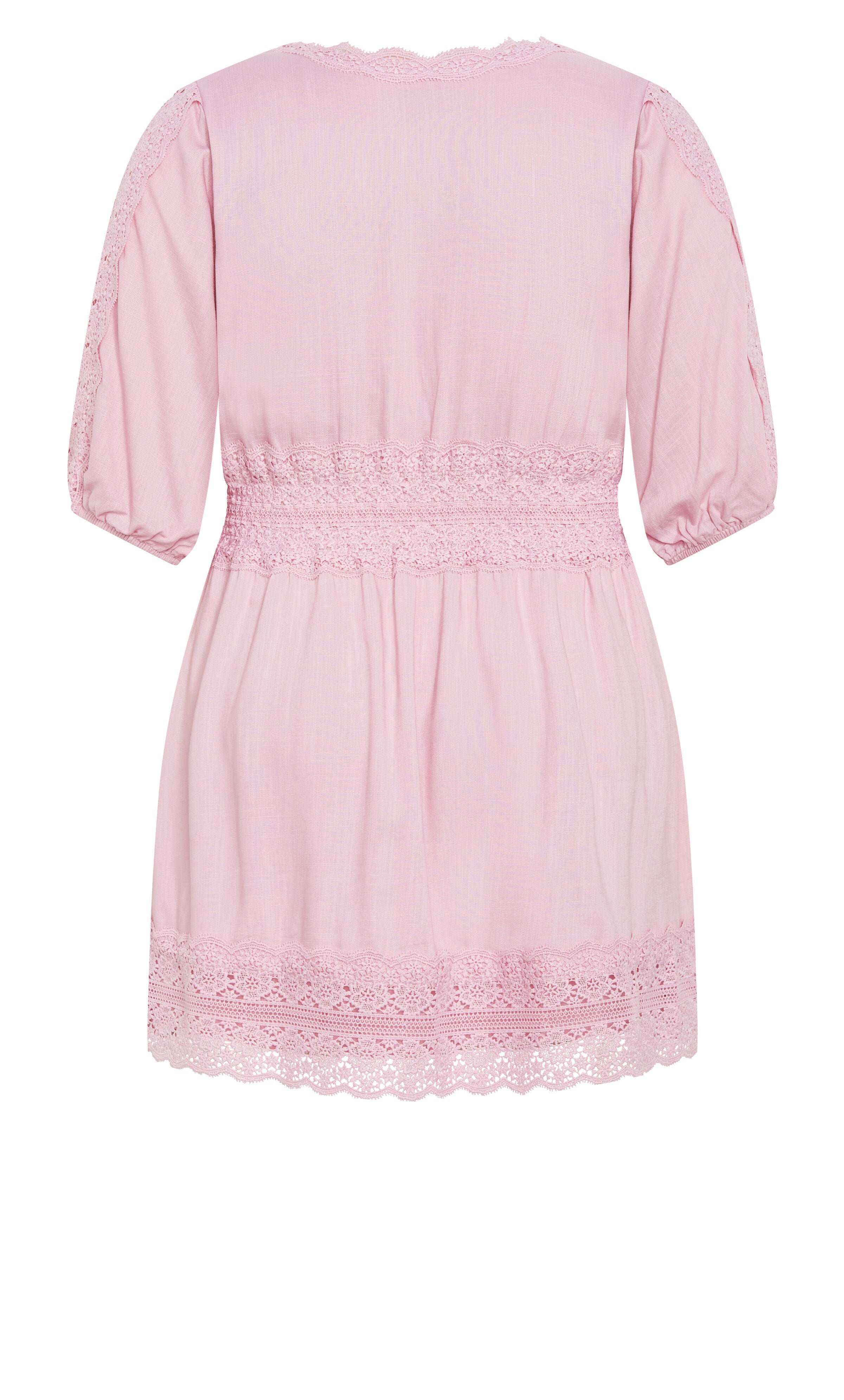 Belle V Neck Mini Dress - pink rose, PURPLE, alternate image number 4