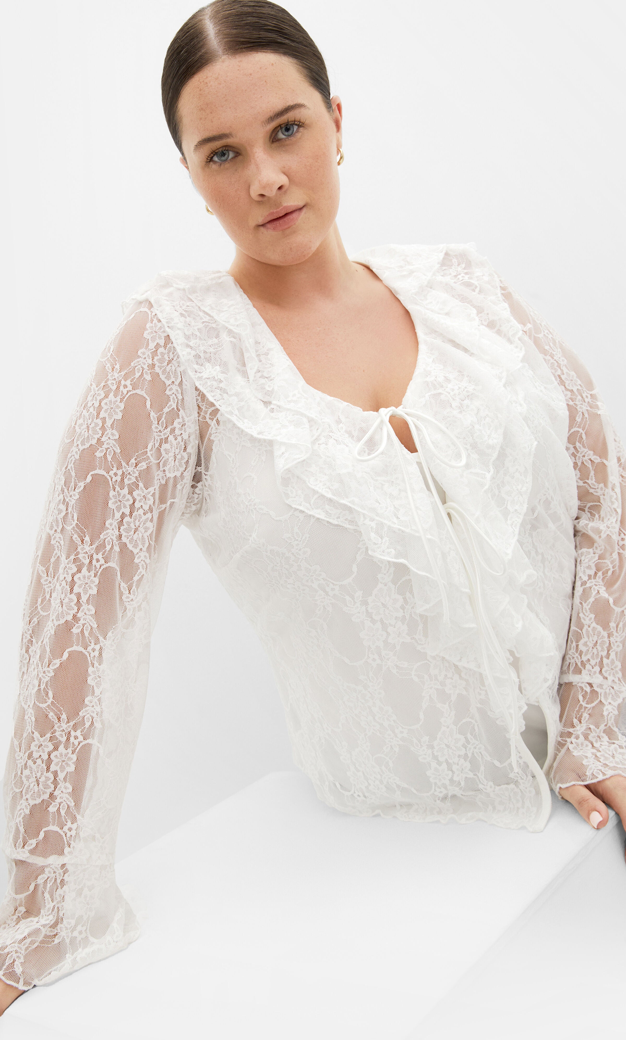 Lacie Top - white, WHITE, hi-res image number 0