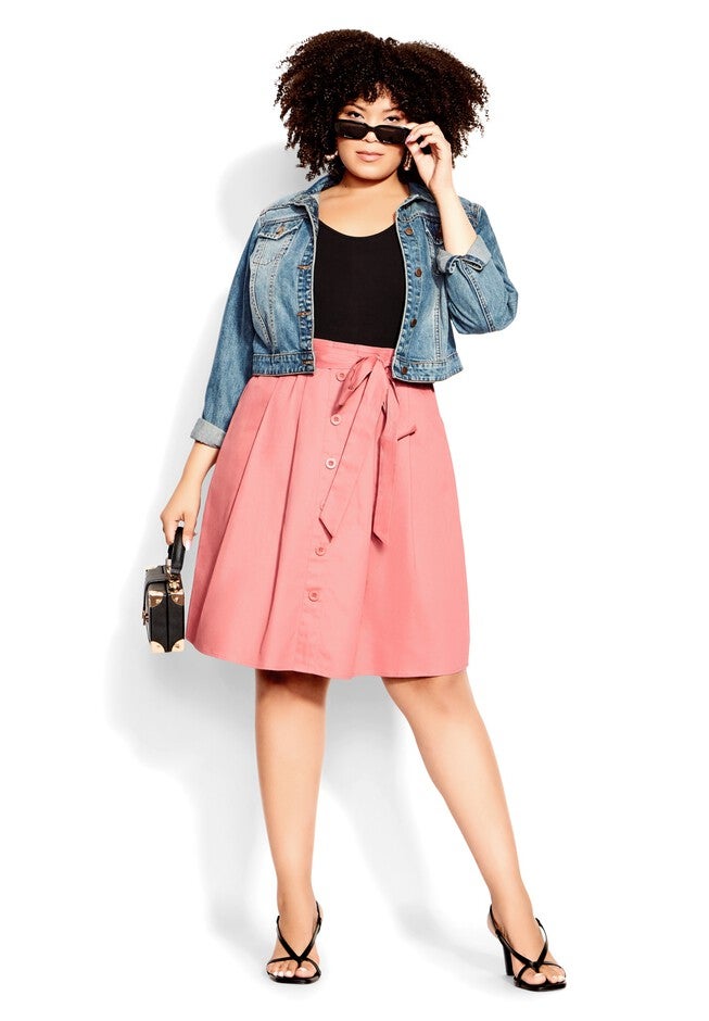 Uptown Short Sleeve Dress - pink, PINK, alternate image number null