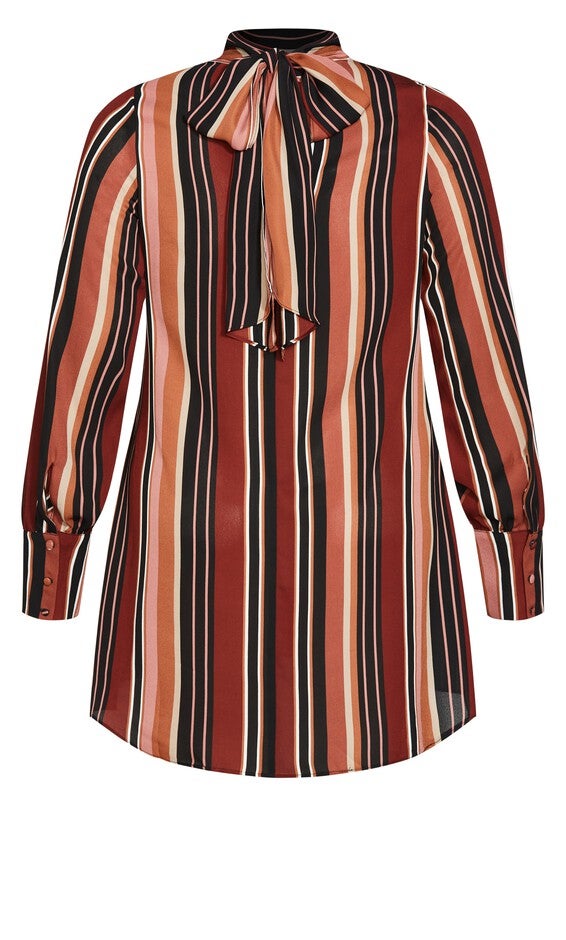Bold Stripe Tunic - tan, TAN, alternate image number null