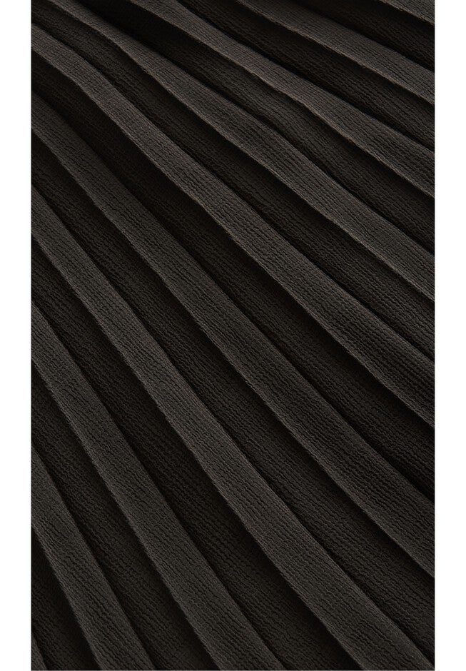 Love Pleat Elbow Sleeve Dress - black, BLACK, alternate image number 4