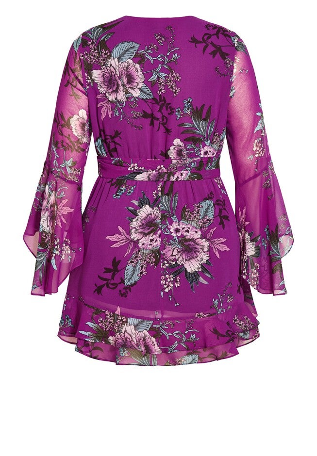 Wild Flutter Dress - magenta, PURPLE, alternate image number null