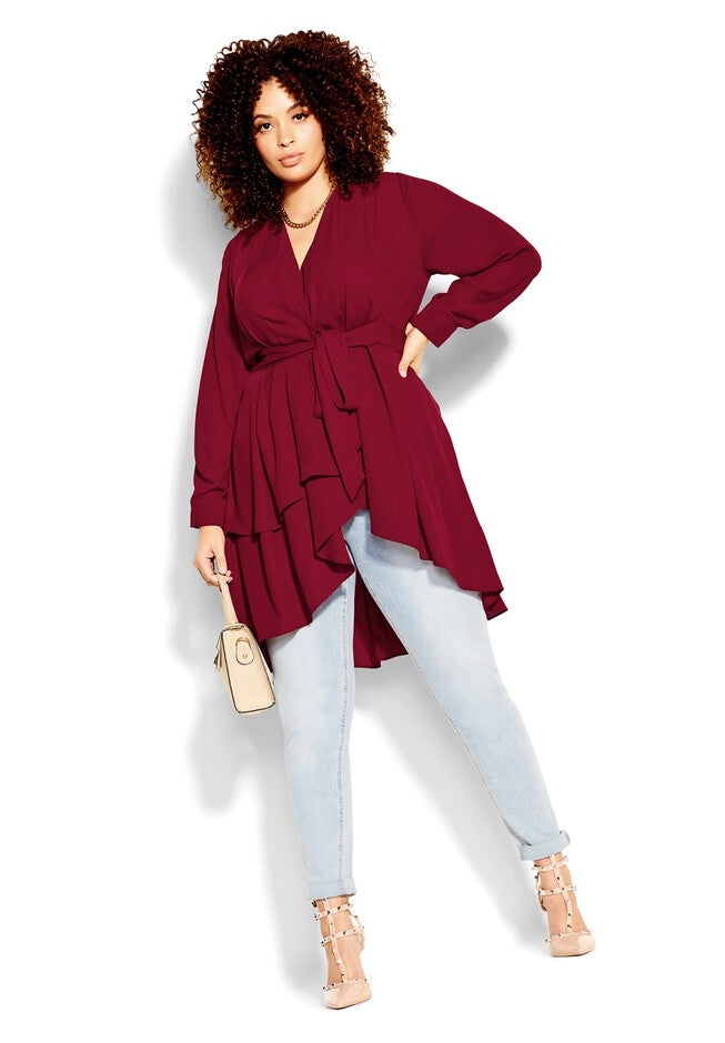 Shibara Top - ruby, RED, on-hover image number null