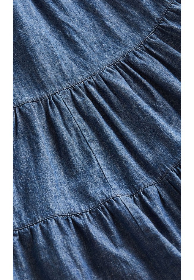 Hamptons Tier Maxi Dress - dark denim, BLUE, alternate image number 4