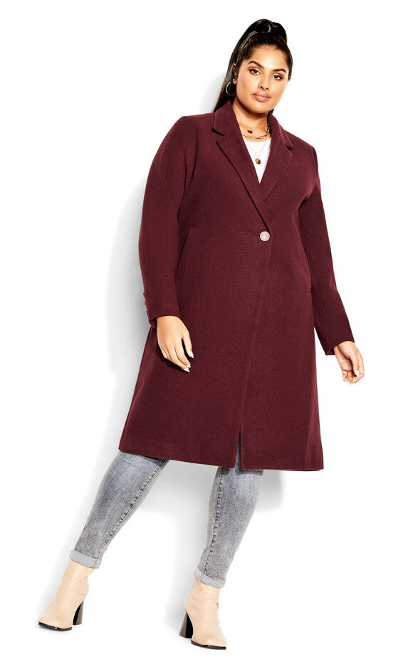 Effortless Chic Coat - oxblood, RED, alternate image number 4