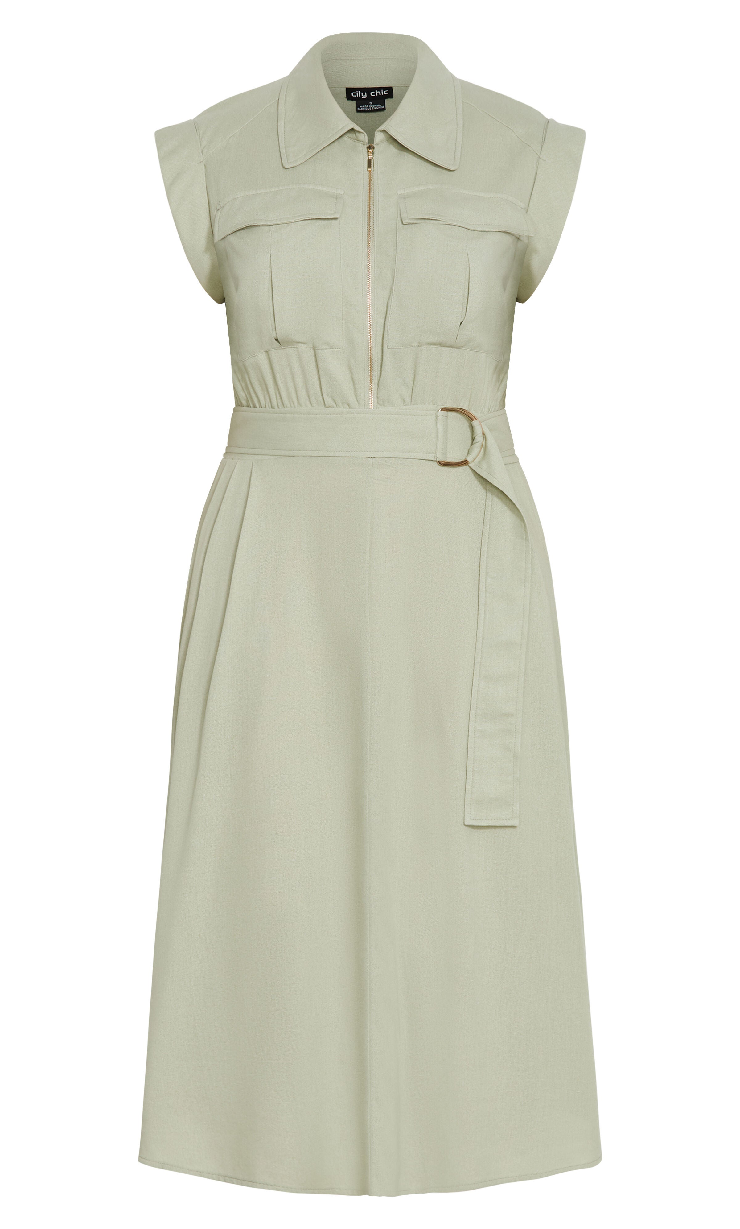 Utility Midi Dress - sage, GREEN, alternate image number 3