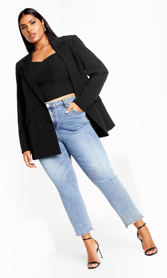 Oversized Alexis Blazer Jacket - black, BLACK, alternate image number null