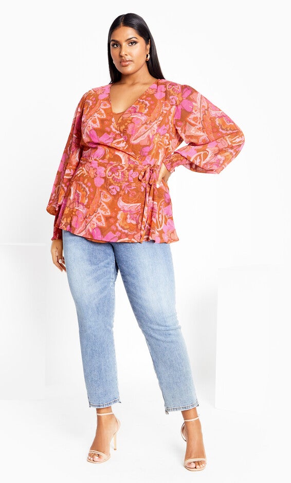 Alexis Print Top - sienna, PINK, alternate image number 5