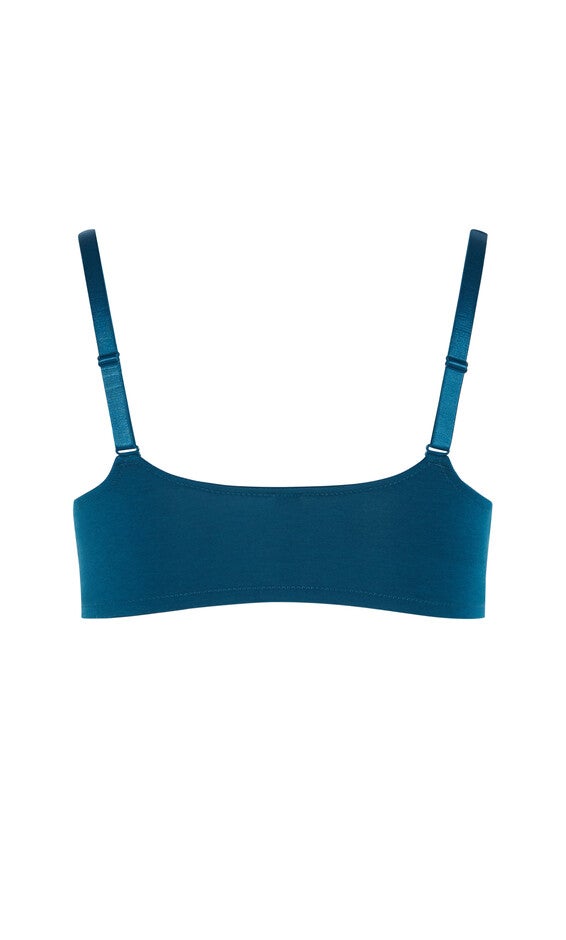 Smooth & Chic Front Close Cotton Push Up Bra - poseidon, BLUE, alternate image number null
