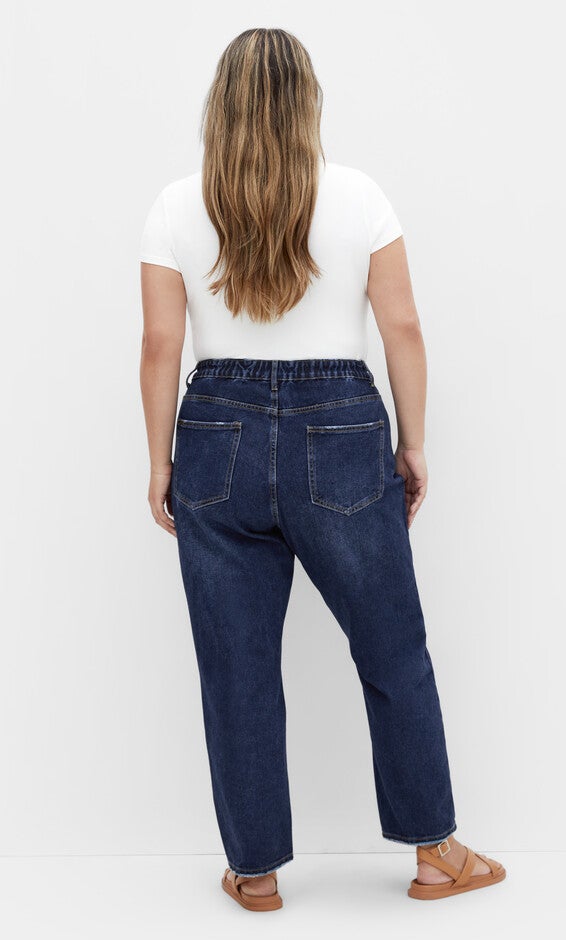 Harley Adelyn Crop Jean - dark denim, BLUE, alternate image number 2
