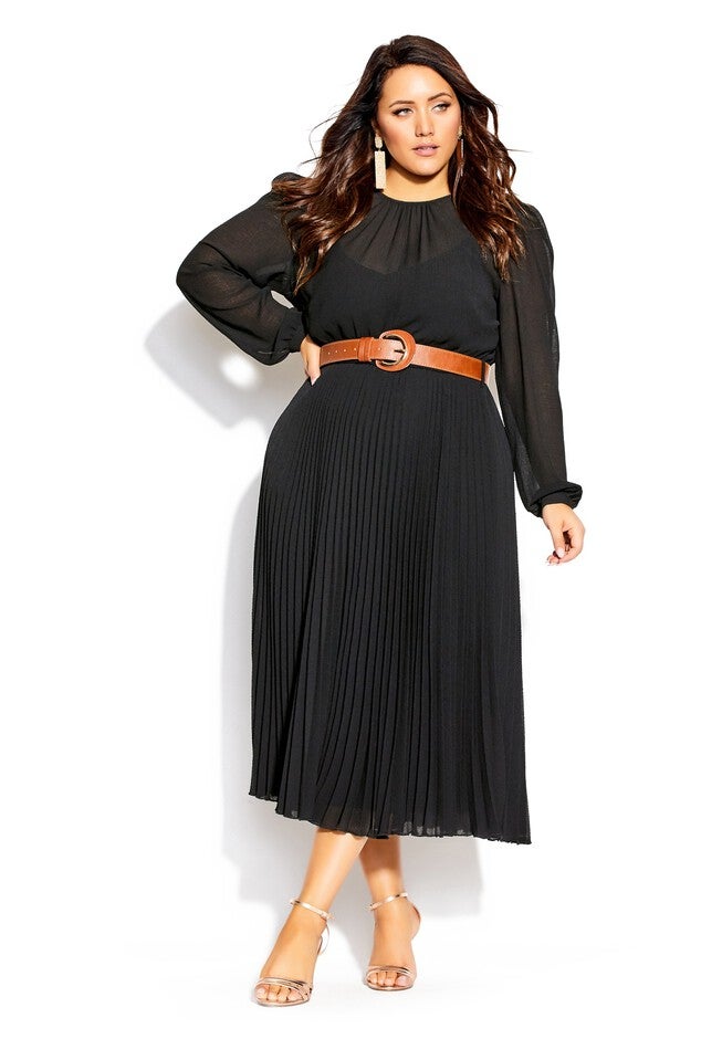 Love Pleat Dress - black, BLACK, on-hover image number 1