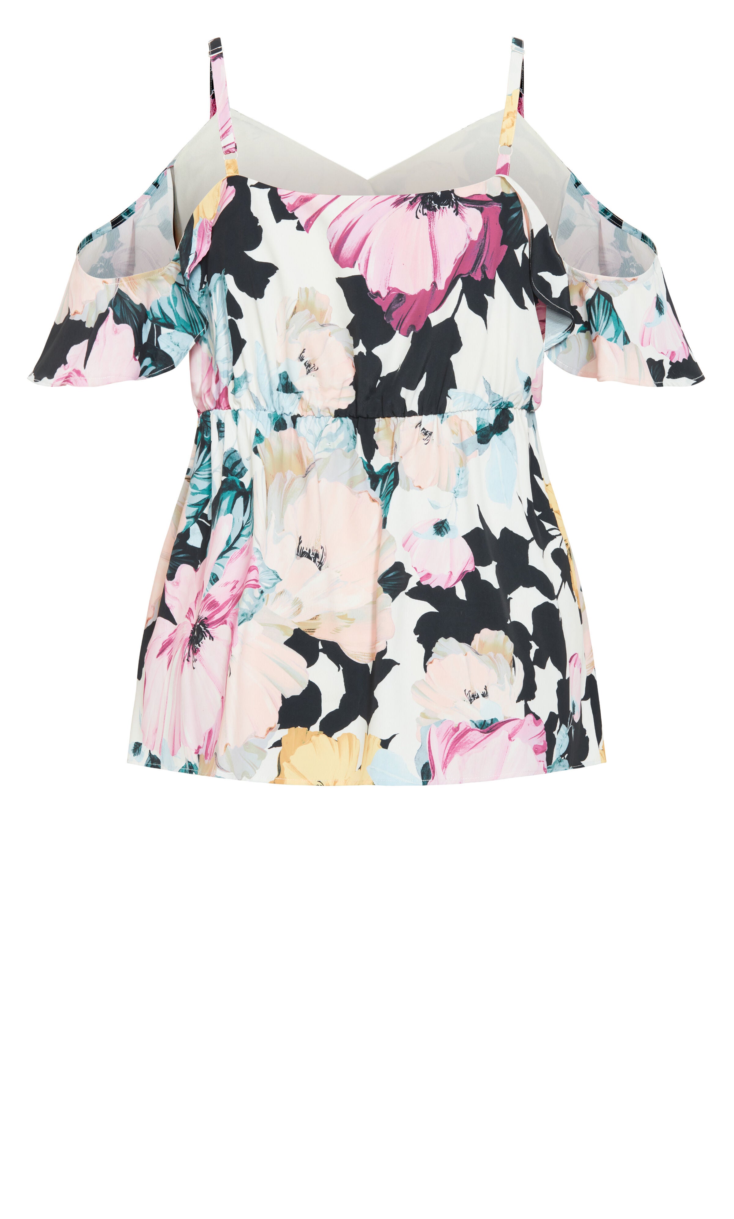 Kallie Print Top - black, BEIGE, alternate image number 5