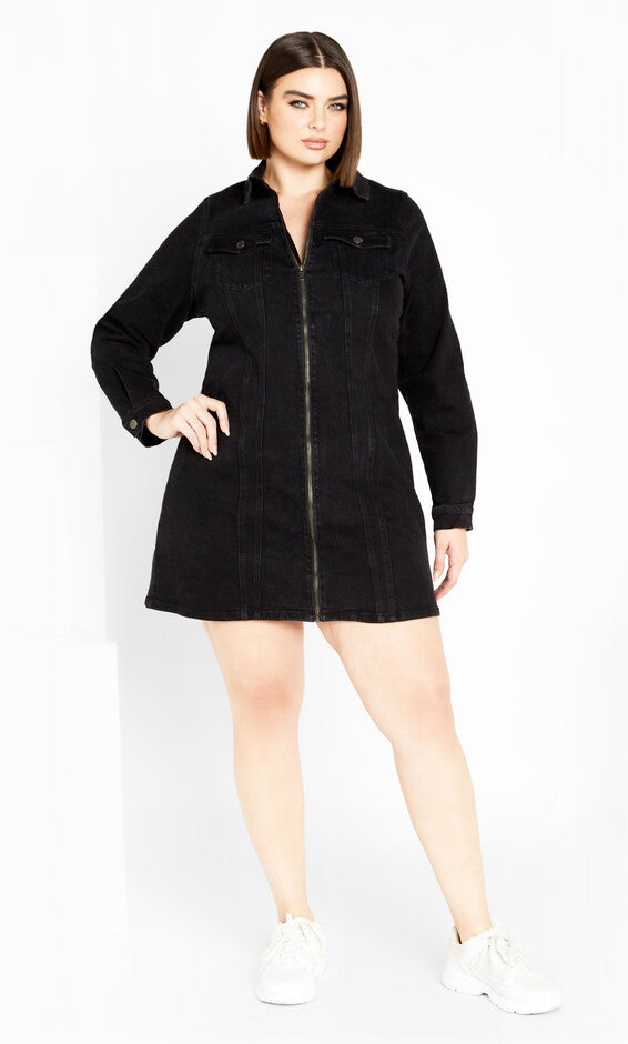Oaklyn Dress - black wash, BLACK, hi-res image number null