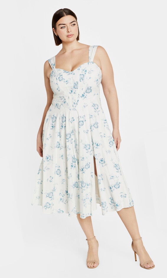 Marylou Print Dress - blue, ETCHED, hi-res image number null