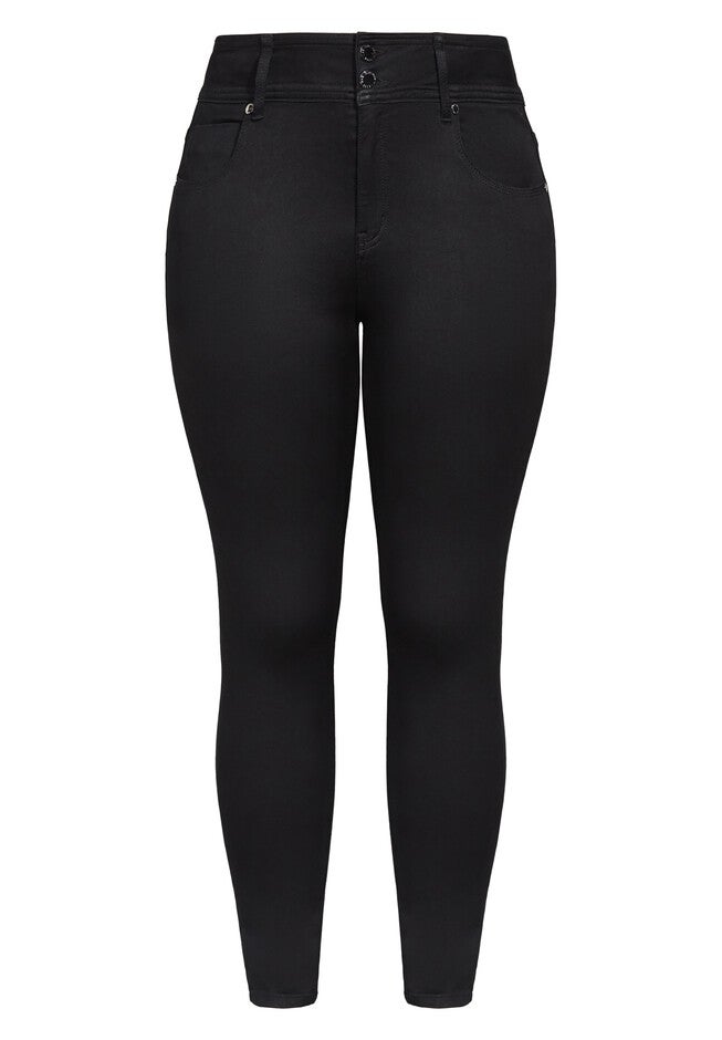 Harley Skinny Petite Black Jean - black, BLACK, alternate image number 4
