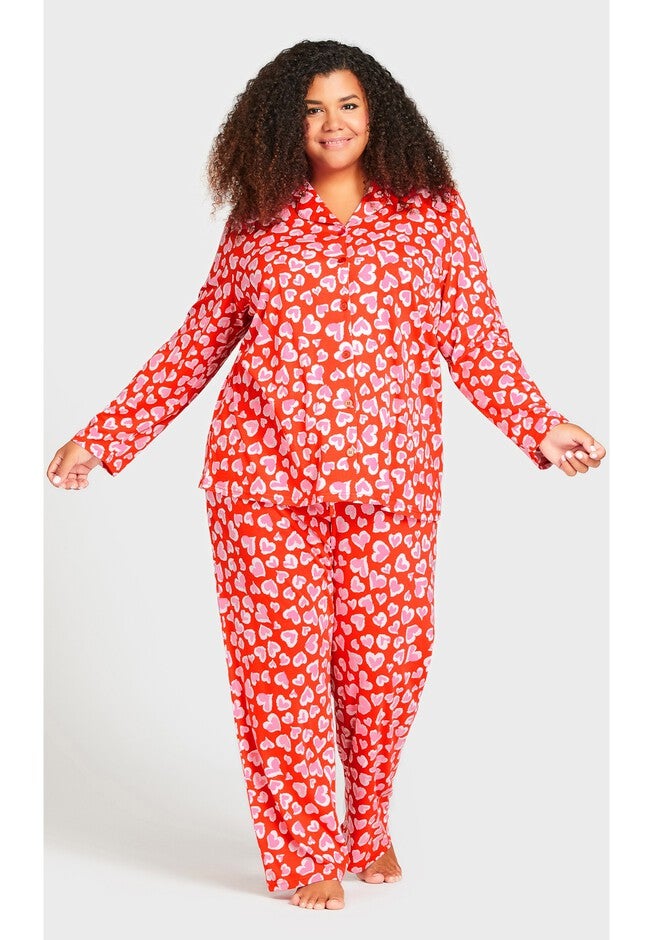 Button Heart Sleep Top, SHADOW HEART, alternate image number null