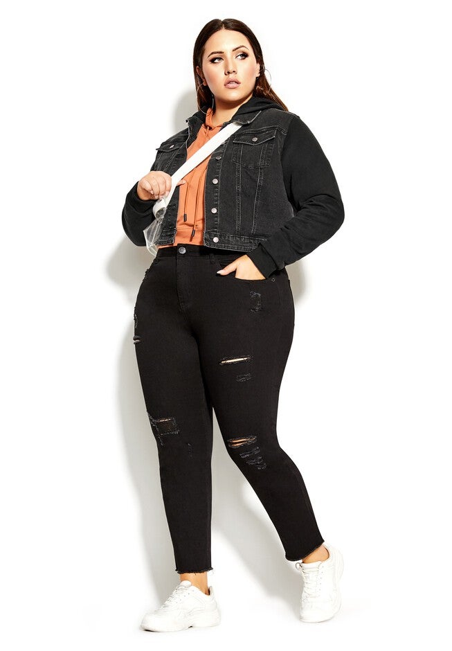 Denim Street Jacket - black, BLACK, alternate image number 2