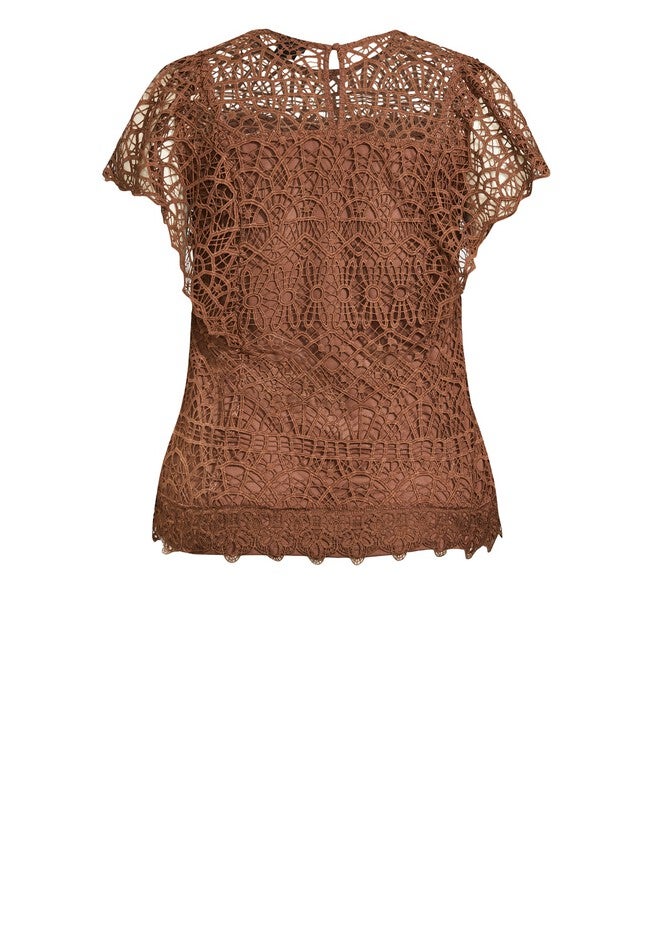 In Adore Top - mocha, BROWN, alternate image number 5