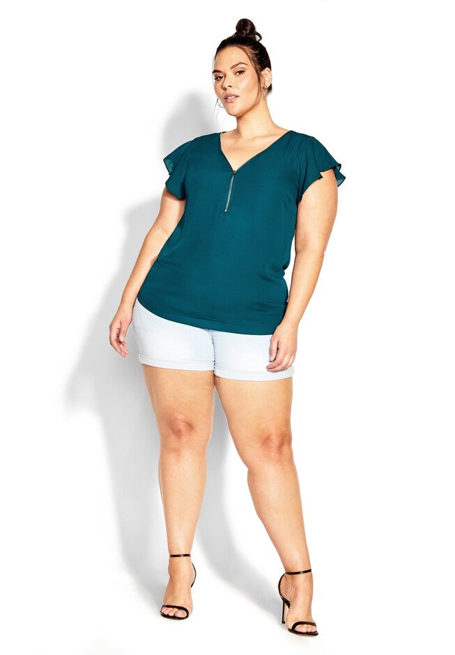 Zip Fling Top - jade, GREEN, on-hover image number null