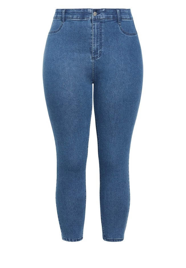 Jayda Skinny High Waist Jean, MID WASH, alternate image number null