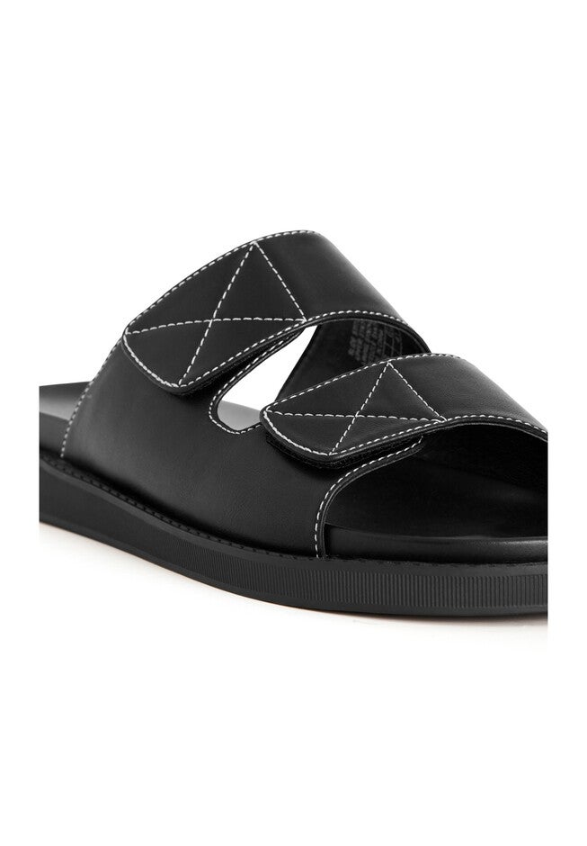 WIDE FIT Stitch Sandy Slide - black, BLACK, alternate image number null