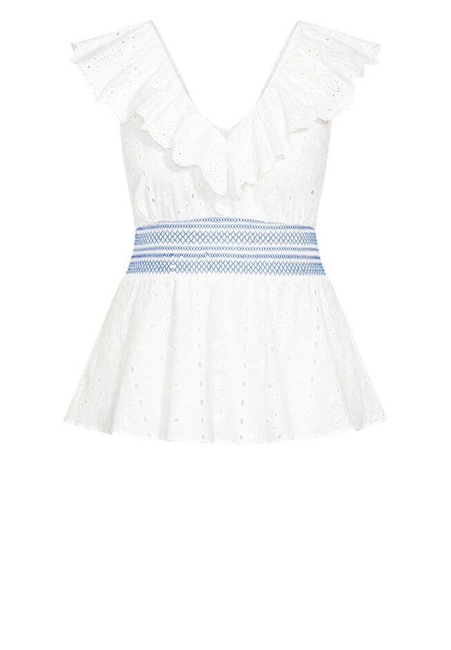 Summer Fiesta Top - ivory, WHITE, alternate image number 2