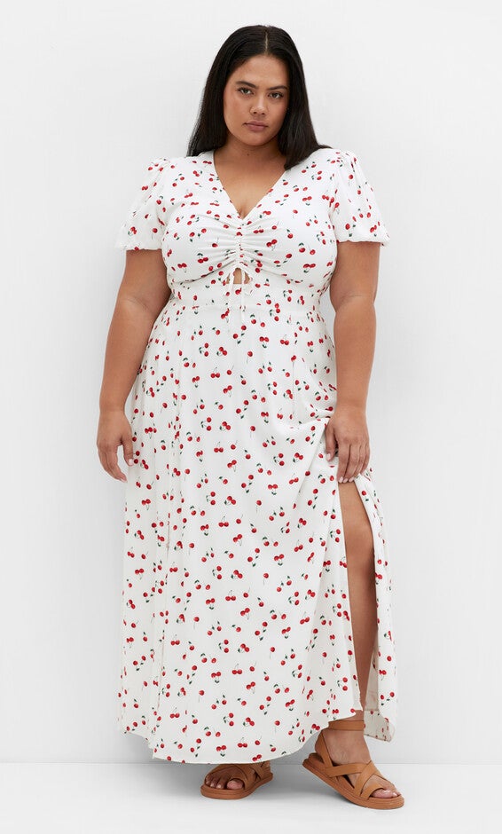 Aliya Dress - white, WHITE, alternate image number 1