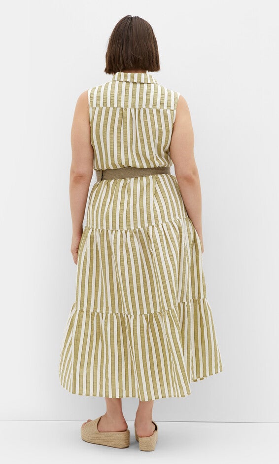 Clean Lines Dress - moss, GREEN, alternate image number null