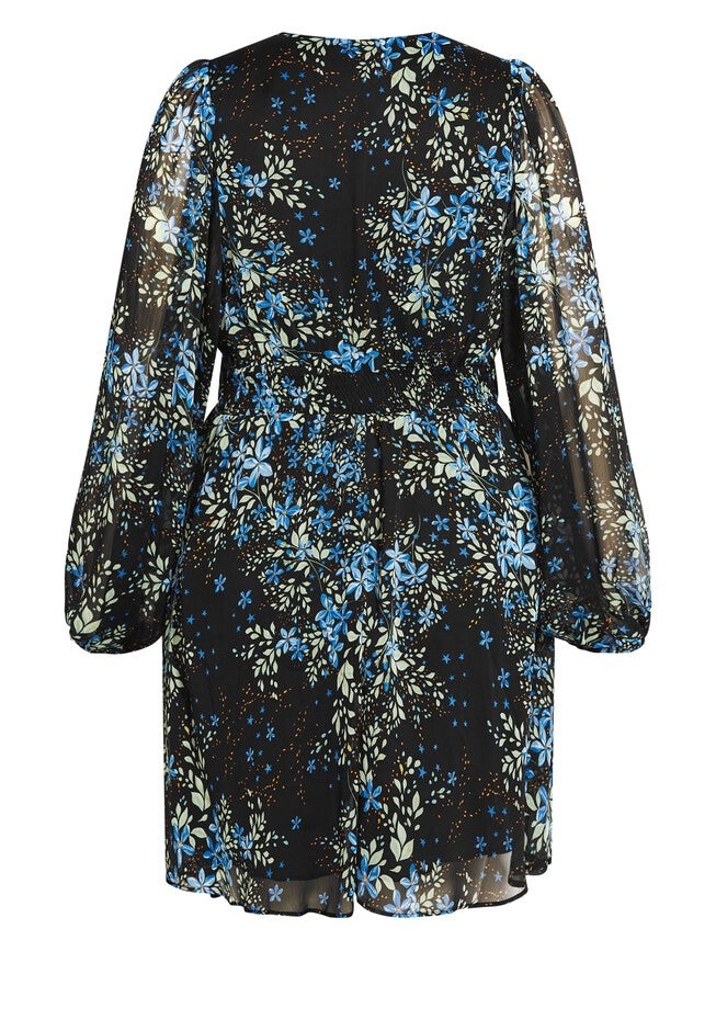 Blue Ditsy Dress - blue, BLUE, alternate image number 3