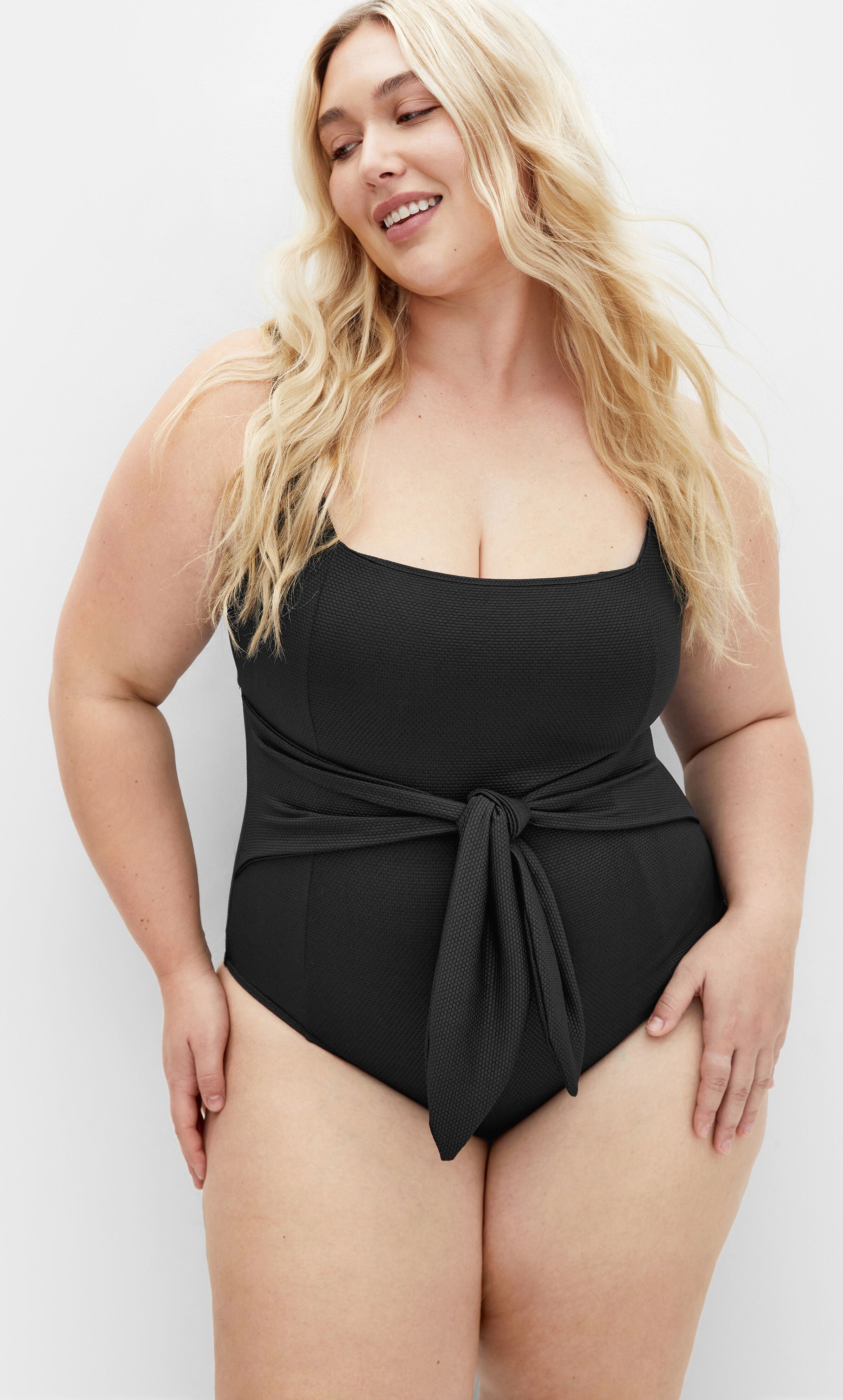 Sardinia Tie Front 1 Piece - black, BLACK, alternate image number 5