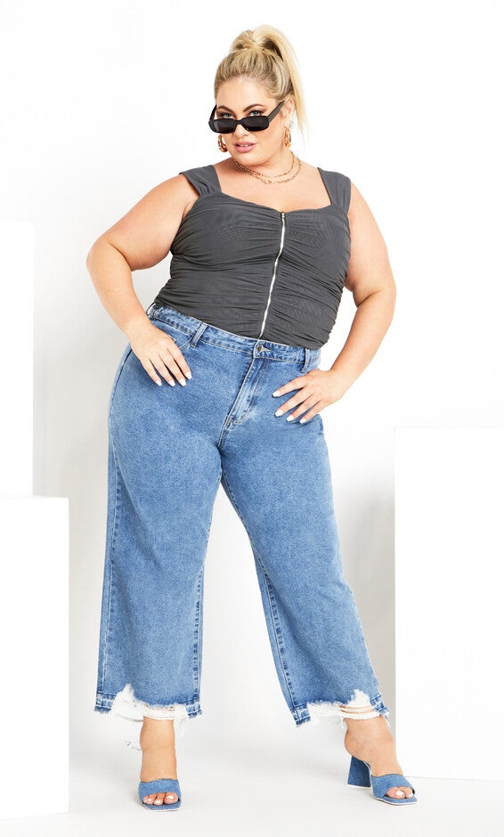 Billie Top - grey, GREY, alternate image number 2