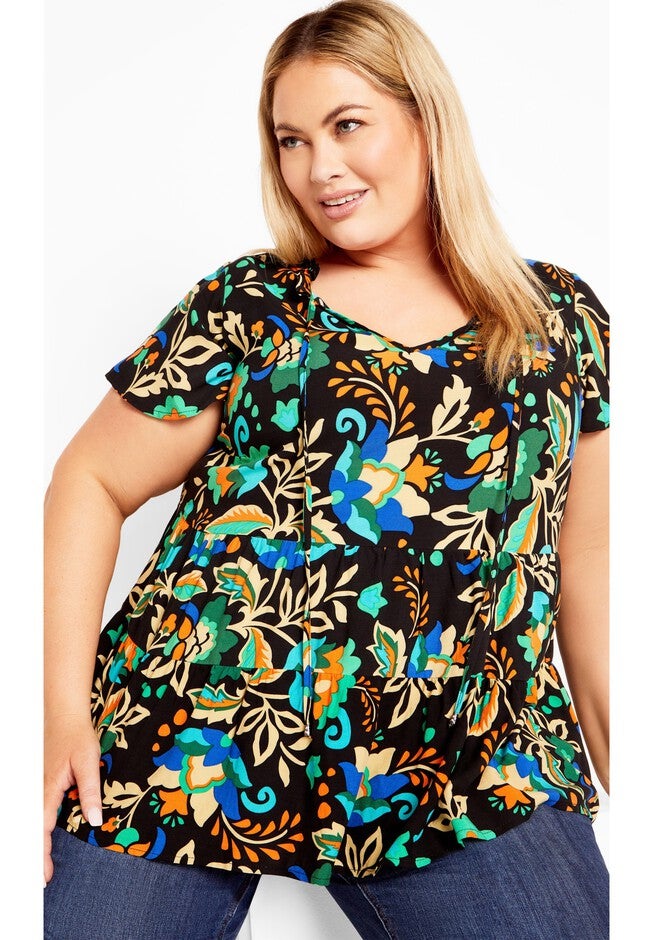 Lani Print Top, VOYAGER, hi-res image number null