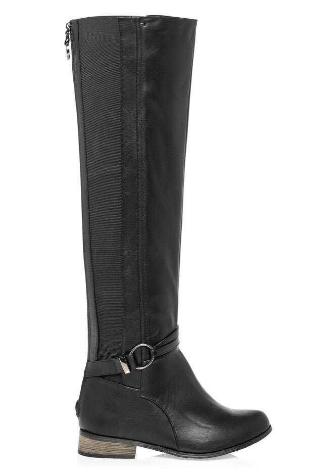 WIDE FIT Phoebe Knee High Boot - black, BLACK, on-hover image number null