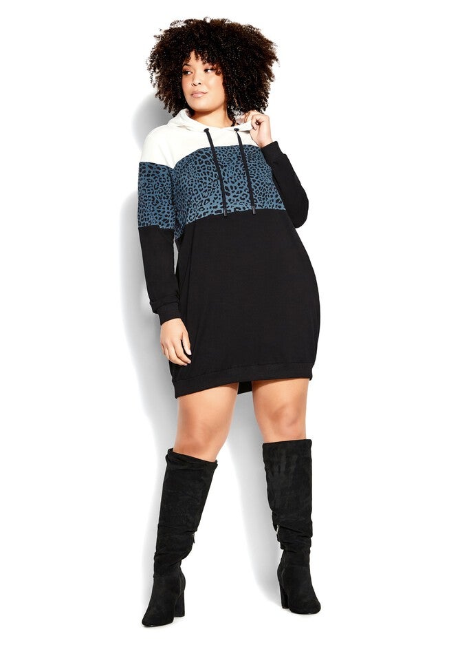 Splice Animal Dress - charcoal, GREY, hi-res image number null