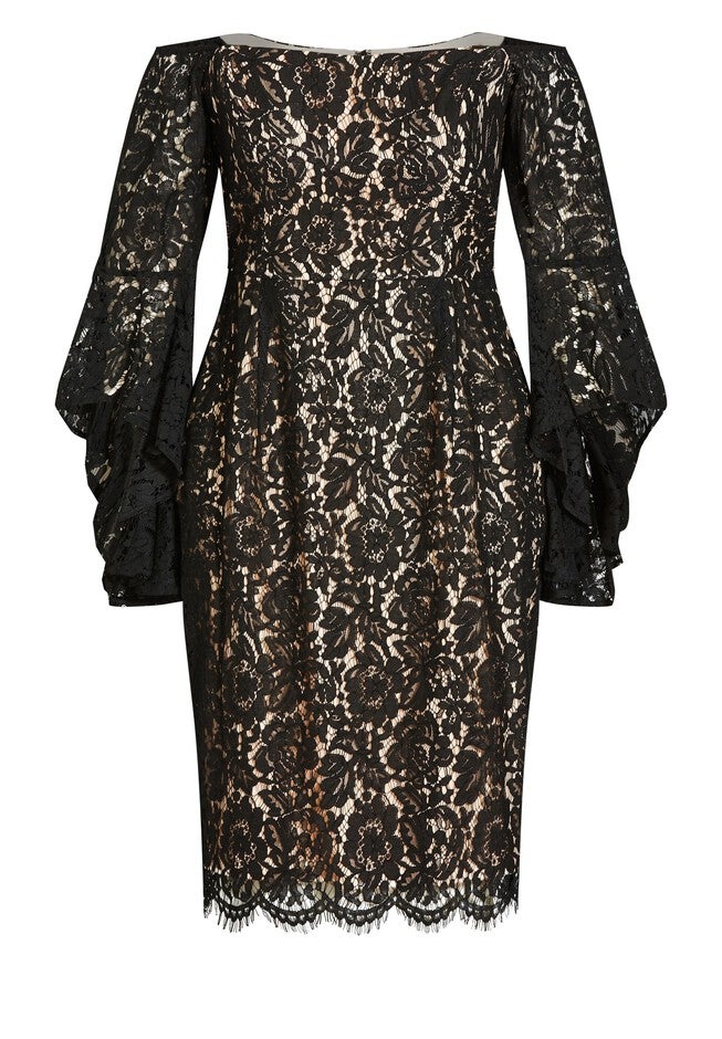 Lace Amour Dress - black, BLACK, alternate image number 3